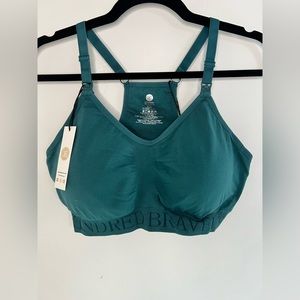 Kindred Braveley Sublime Hands-Free Pumping and Nursing Sports Bra in Teal XL